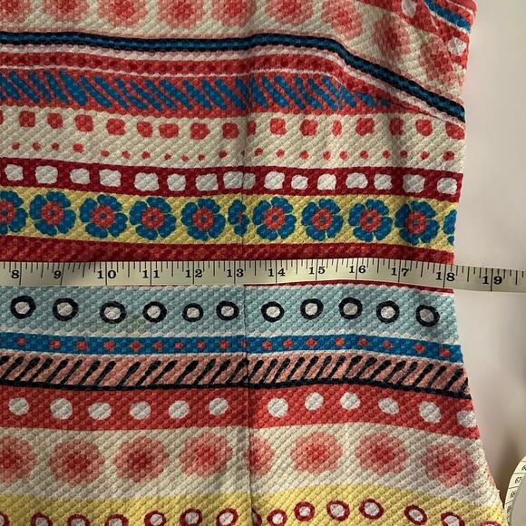 Talbots Sleeveless Retro Floral Stripe Sheath Dress Size 14 Multicolor - Picture 11 of 12